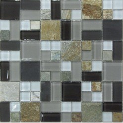 Мозаика стеклянная с камнем Style time-48
