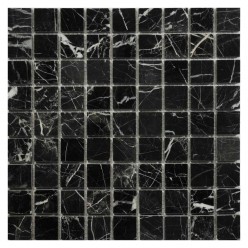  Мозаика из камня  Nero Marquina pol. 30×30х7 мм