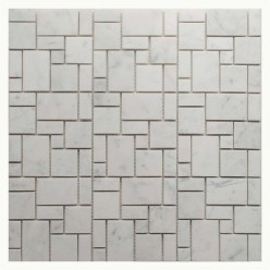  Мозаика из камня Bianco Carrara Random