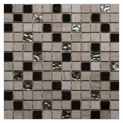 Мозаика из камня и стекла Linen Wood